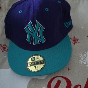 New Era Purple and Teal Fitted Cap